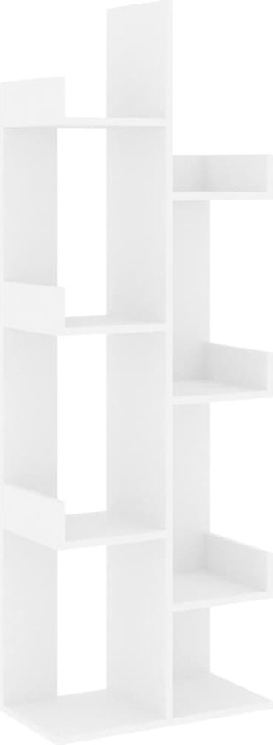 vidaXL-Boekenkast-48x25,5x140-cm-bewerkt-hout-wit
