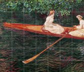 IXXI Boating on River Epte - Claude Monet - Wanddecoratie - 120 x 140 cm