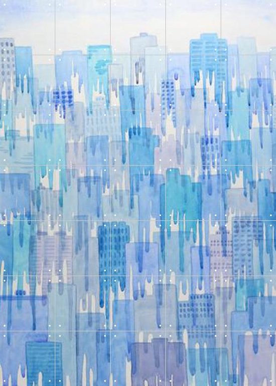 IXXI Dripping Houses - Décoration murale - Art - 100 x 140 cm