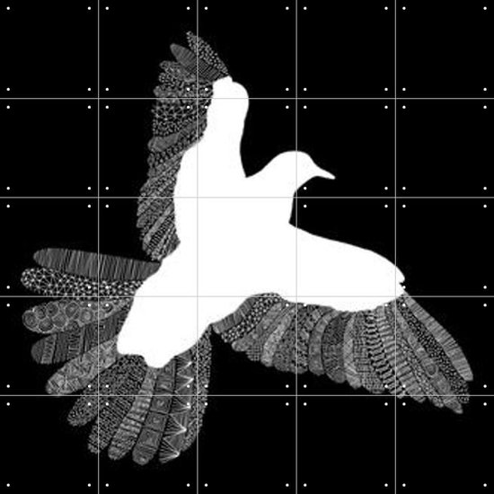 IXXI Bird - Wanddecoratie - Abstract - 100 x 100 cm