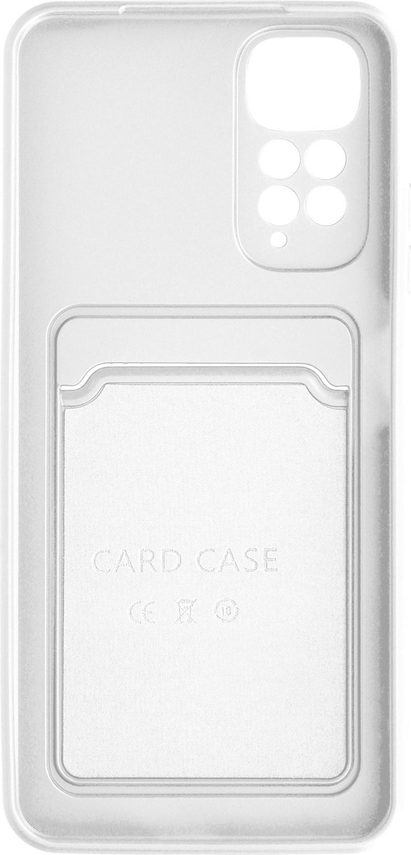 Soft Silicone Case Geschikt voor Xiaomi Redmi Note 11/11s Kaarthouder Forcell Wit