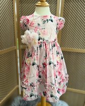 luxe feestjurk- vintage jurk met bloemenprint -galajurk-bruidsmeisjes-bruiloft-verjaardag-fotoshoot-haardiadeem-elegant-5 jaar