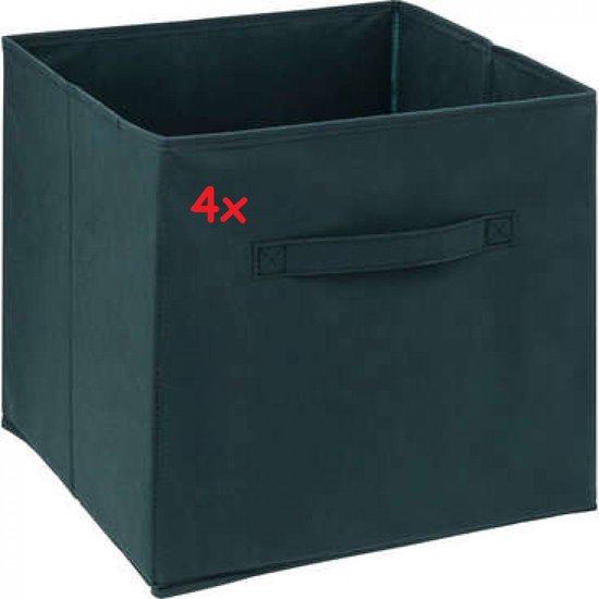 4x Panier de rangement / panier d'armoire, armoire, 31x31x31, Noir