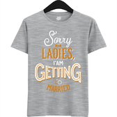 Sorry Ladies | Vrijgezellenfeest Cadeau Man - Groom To Be Bachelor Party - Grappig Bruiloft En Bruidegom Bier Shirt - T-Shirt - Unisex - Heather Grey - Maat XL