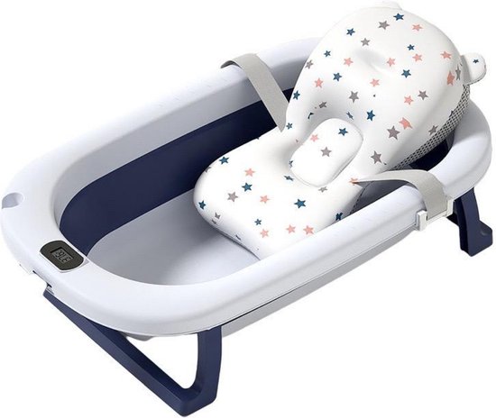 SoftSteps Babybadje 3 in 1 opvouwbaar - Inclusief badkussen - Thermometer  ingebouwd | bol.com