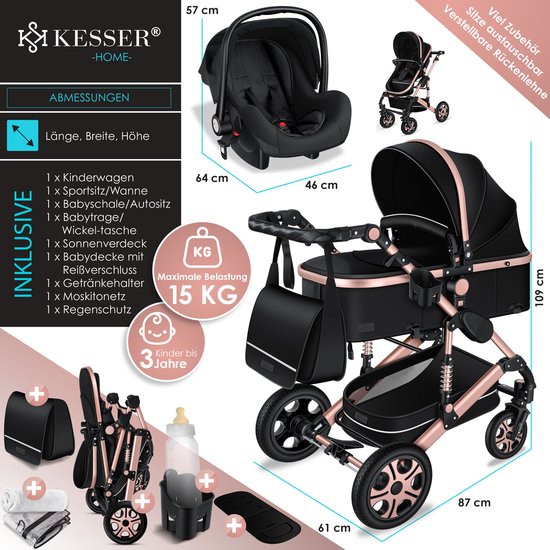 MUWO 3in1 Kombi-Kinderwagen grün Erfahrungen auf