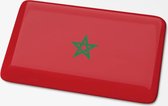 3D doming vlag Marokko - 3cm hoog