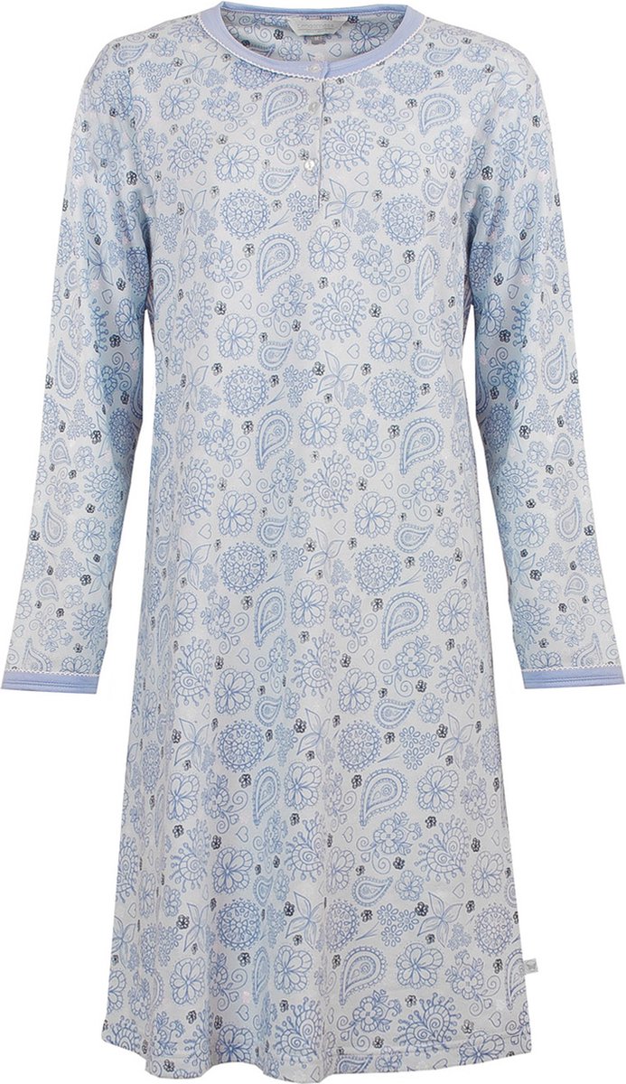 Tenderness Dames Nachthemd - Geprint Dessin - Licht Blauw
