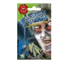 8x stuks Glow in the dark maden - Halloween/horror - Enge beestjes - Nep maden/wormen