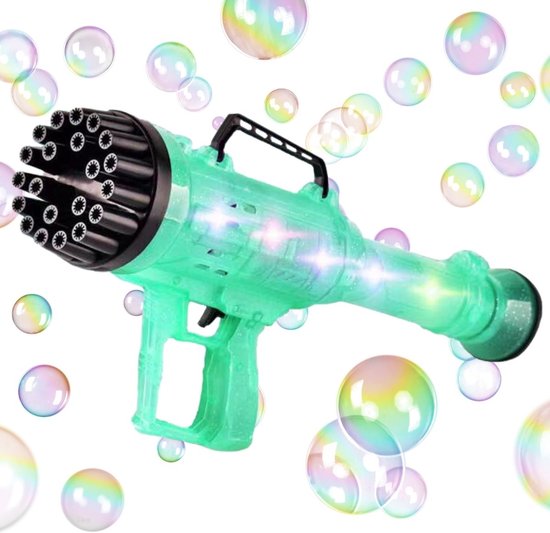 Bellenblaaspistool voor kinderen, 2 stuks 40 gaten dino bubble machine