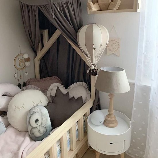 Ballon à air décoratif Super Balloon | Décoration de chambre d'enfant | Chambre bébé mobile montgolfière | Gold/Beige Grand