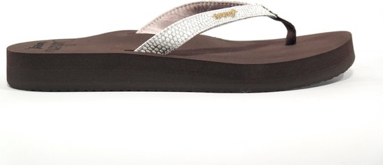 Chaussons Reef Star Cushion Sassy Dames - Marron / Blanc - Taille 37,5