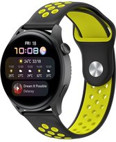 By Qubix Sport Edition bandje 22mm - Zwart + geel - Geschikt voor Samsung Galaxy Watch 3 (45mm) - Galaxy Watch 46mm - Gear S3 Classic & Frontier