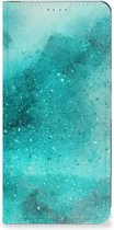 Foto hoesje Google Pixel 8 Pro Smart Cover Painting Blue