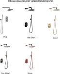 Inbouw douchesets in verschillende kleuren: RVS, Mat Zwart, Goud, Gun Metal, Brons.