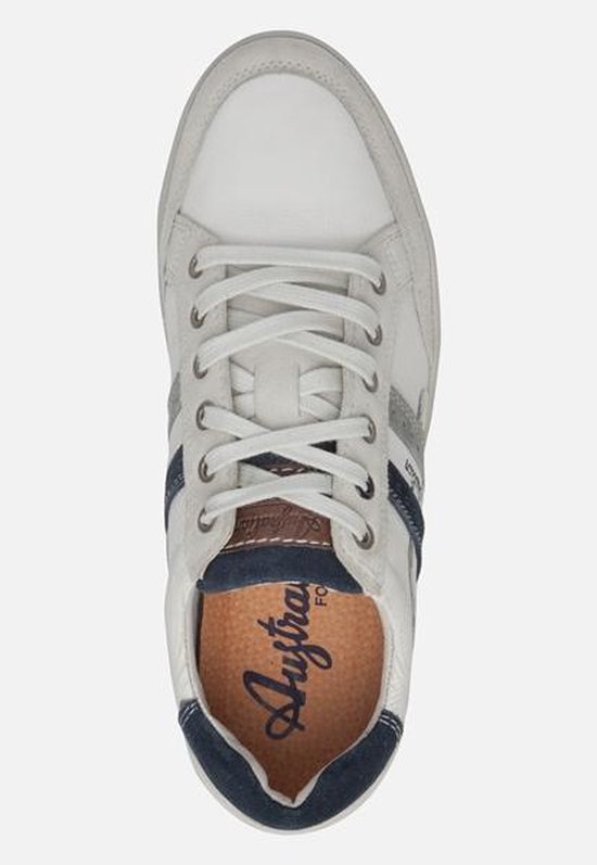 Australian Condor Lage sneakers Leren Sneaker Heren Wit - Schoenen.nl