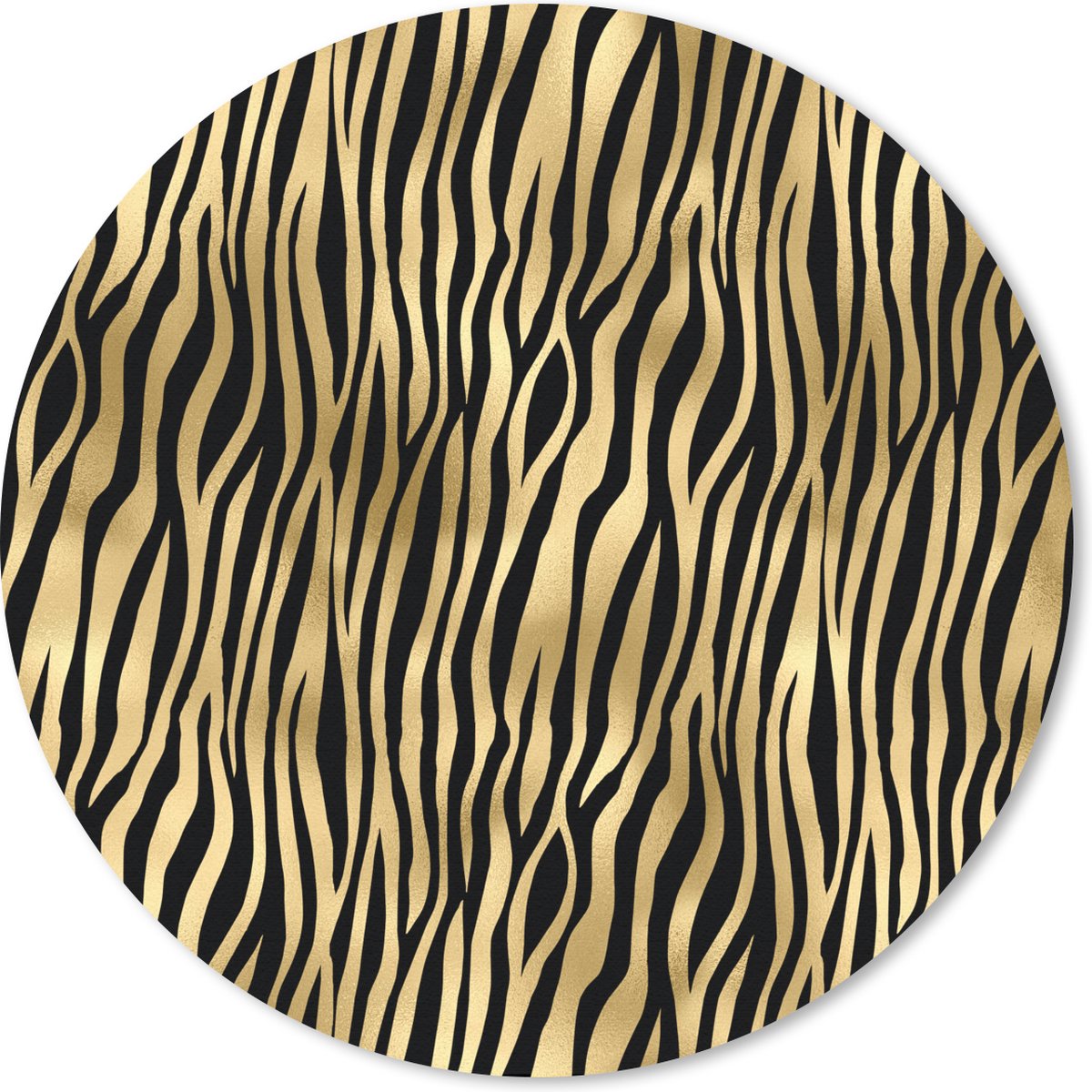 Muismat rond 40x40 cm - Mousepad Luxe - Goud - Patroon - Ronde muismatten