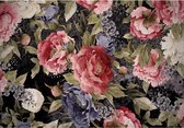 Fotobehang - Vlies Behang - Vintage Pioenrozen - Bloemen - 416 x 254 cm