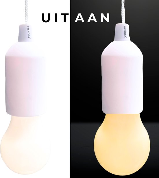 Fienosa Treklamp - Hanglamp - Camping lamp - LED - Wit - Kerstcadeau - Hanglamp Batterij - Nachtlamp Kinderen - Campinglampen - Tentlamp - Kampeerlamp - NIET INBEGREPEN aaa batterijen- Warm wit licht - Tuinverlichting - Feestverlichting van Fienosa — afbeelding 4