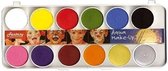 Schmink palet 12 kleuren - Schminken - Kinderfeestje/Carnaval/Halloween make-up - Kinderschmink