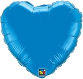 Qualatex - Folieballon XL Hart Sapphire Blue 91 cm