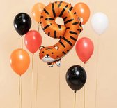 Partydeco - Folieballon cijfer 9 - tijger - 64 x 87 cm