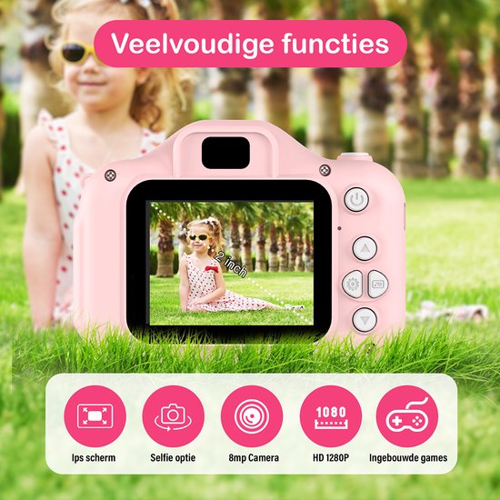 Appareil photo numérique pour enfants Ilona® HD 1080p avec feuille  d'autocollants