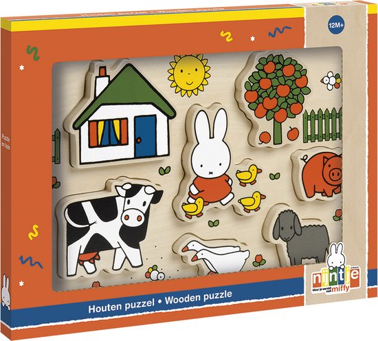 Nijntje houten puzzel, vormenpuzzel - educatief speelgoed - peuter, kleuter  -... | bol.com