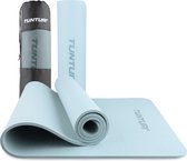 Tapis de yoga Tunturi 8mm - Tapis de yoga - Tapis de sport Extra épais - 180x60x0,8 cm - Sac de transport inclus - Antidérapant et Eco - Blauw clair