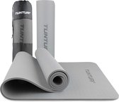 Tapis de yoga Tunturi 8mm - Tapis de yoga - Tapis de sport Extra épais - 180x60x0,8 cm - Sac de transport inclus - Antidérapant et Eco - Grijs