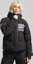 Superdry Ski Boxy Puffer Jacket Dames Jas - Black - Maat Xl