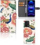 Telefoonhoesje met Pasjes geschikt voor Xiaomi Redmi Note 12 5G | Poco X5 Pink Peacock