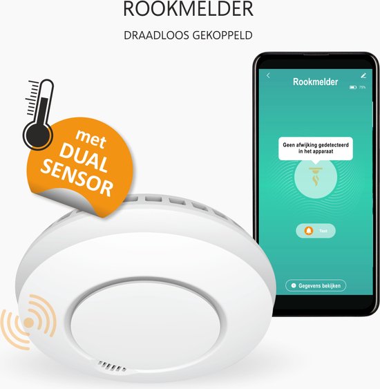 ELRO Connects SF500S Slimme Rookmelder Kit - Complete Set met K2 Wifi Connector en 3x Draadloos Koppelbare Rookmelder - Met gratis App