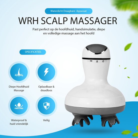 Masseur de tête - masseur de cuir chevelu électrique intelligent - système  waterproof... | bol