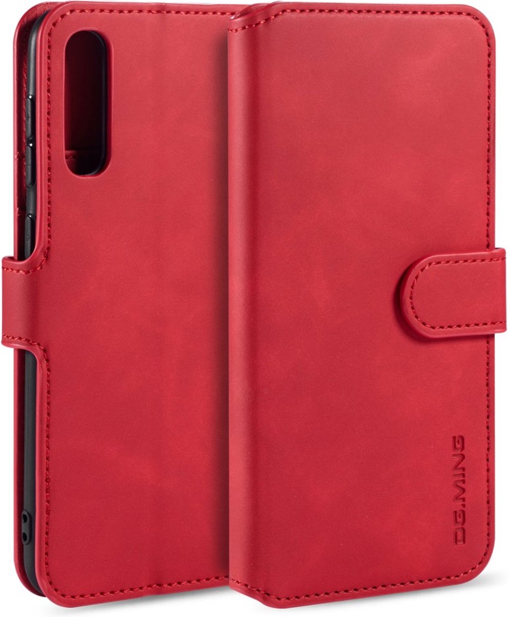 DG.MING Hoesje - Geschikt voor Samsung Galaxy S7 Edge Hoesje - DG.MING Luxe Book Case - Rood