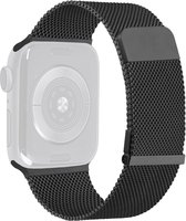 RVS | Milanese Smartwatch Band | Geschikt Voor Apple Watch | Stalen Magnetische Horlogeband | Stalen Bandvervanging van Roestvrij staal | Horlogeband Accessoires | Geschikt Voor Apple Watch | 42mm / 44mm / 45mm | Zwart