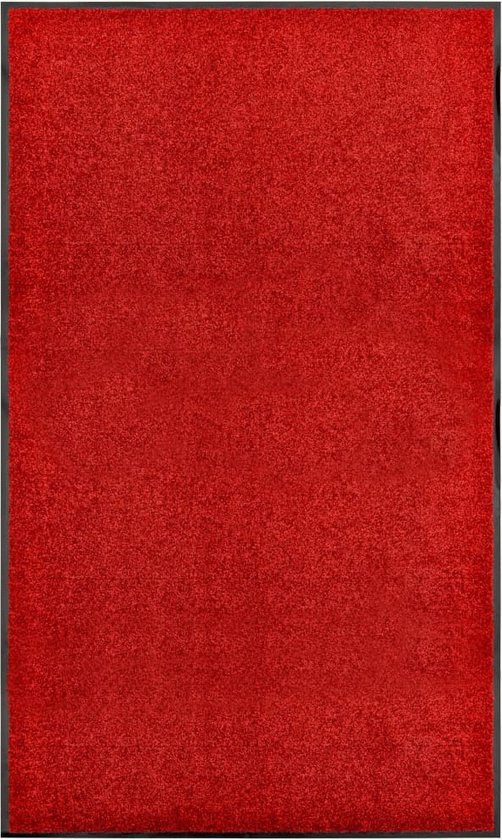 vidaXL - Deurmat - wasbaar - 90x150 - cm - rood