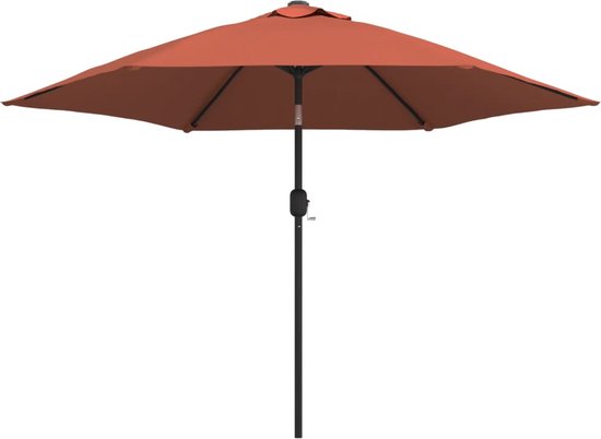 Vdaxl Parasol - met - houten - paal - 200x300 - cm - terracottakleurg