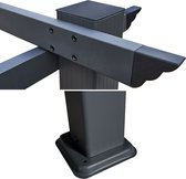 Zelfdragende pergola 3 × 4m CASSIS grijs - aluminium structuur