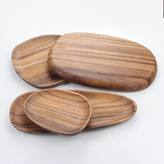 Keyhomestore - Set bestaande uit 6 glazen borden van albast, blauw gearceerd, diameter 27,5 cm, ideaal als serveerschaal voor tweede gerechten, voorgerechten, groenten en decoratie