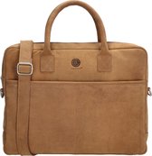 Castillo LS Leren Laptoptas / Aktetas - Geschikt voor 14 inch Laptop | 30x39x6cm | Vintage-Used Look | Leren Laptop Tas voor Dames & Heren - Cognac