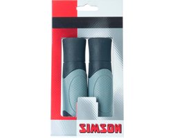 Simson Ergonomische fiets handvatten - ultrazacht - zwart-grijs - met palmondersteuning - aanpasbare lengte
