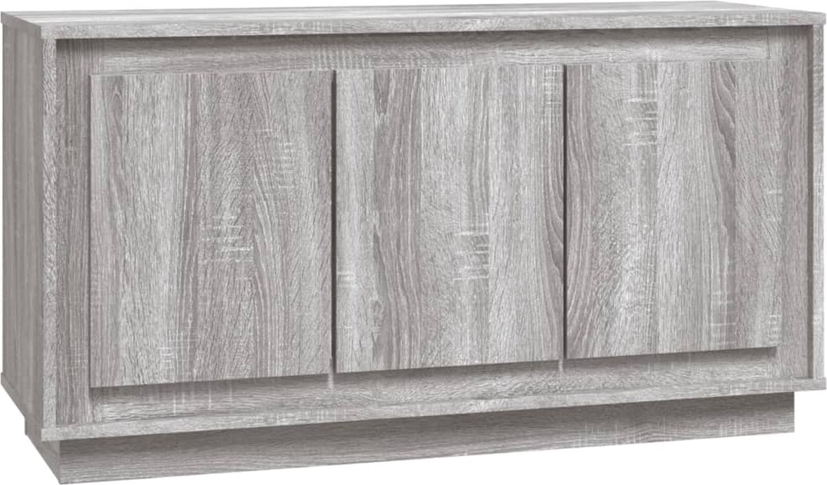 vidaXL Dressoir 102x33x75 cm bewerkt hout zwart eikenkleurig