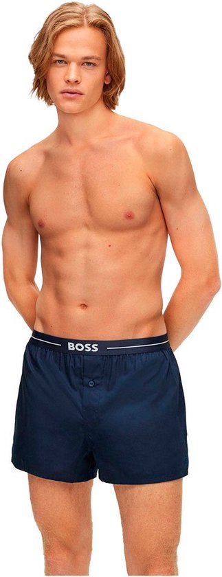 BOSS - Boxershorts 2-Pack Navy - Heren - Regular-fit
