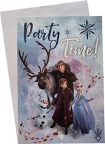Disney Frozen - uitnodigingen - kinderfeestje - blauw - prinsessen - Anna - Elsa - Olaf - Sven - Christoff - 5 stuks - met enveloppen