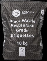 Grill Fanatics Black Wattle Restaurant Grade Briketten Pillow Shape 10 kg