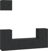 vidaXL-5-delige-Tv-meubelset-bewerkt-hout-zwart