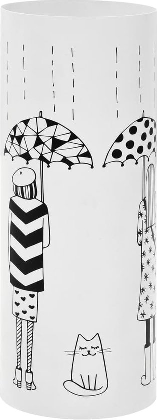 vidaXL Porte-parapluie femmes acier blanc