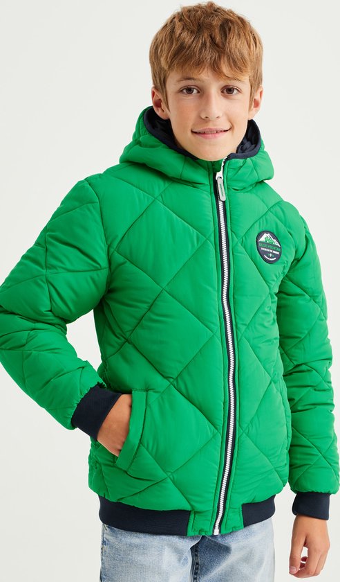 WE Fashion Jongens reversible jas met colourblock bol