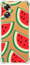 Smartphone hoesje OPPO A17 Telefoonhoesje met tekst met transparante rand Watermelons